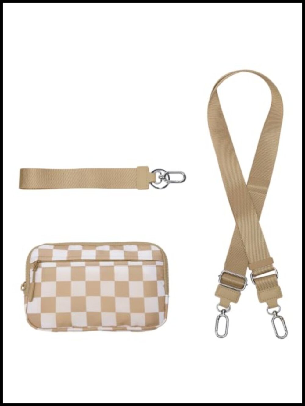 Nylon Wristlet Wallet RFID Crossbody Bag with Card Slots